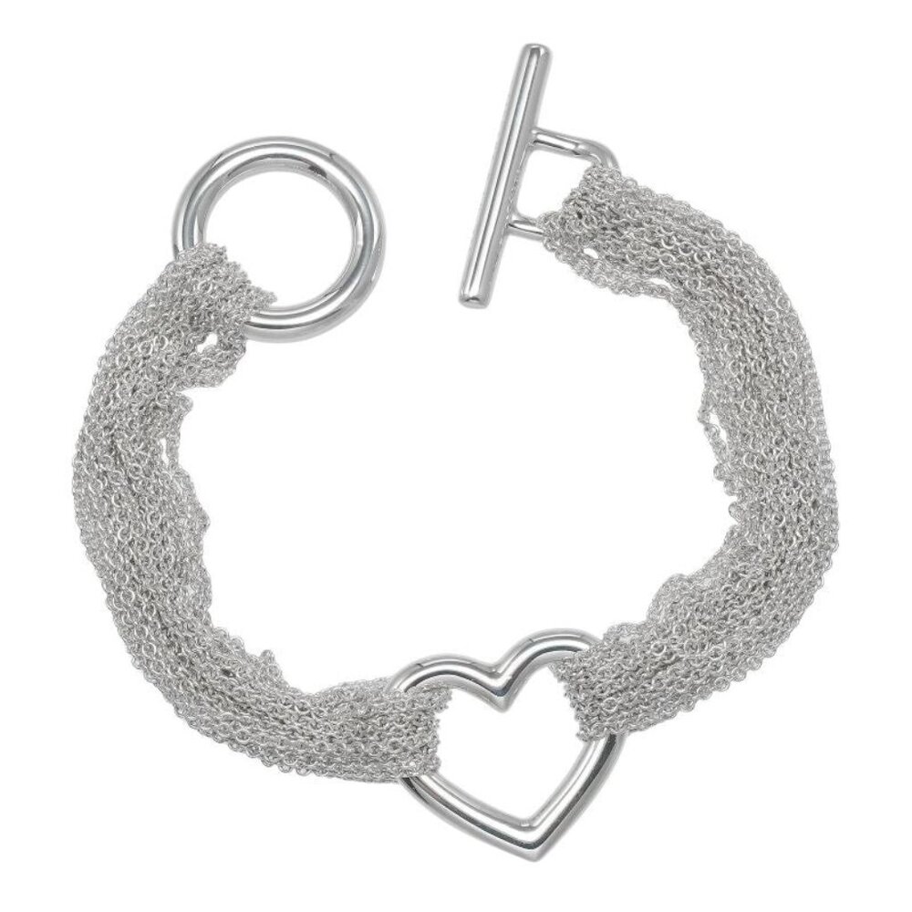 Tiffany & Co Open Heart Toggle Wrist Circumference Approx 16.8cm